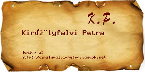 Királyfalvi Petra névjegykártya